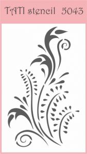 Трафарет "Tati stencil" 5043, цветочный орнамент ― Творча майстерня ДекоПарк