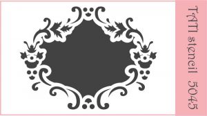 Трафарет "Tati stencil" 5045, центр ― Творча майстерня ДекоПарк