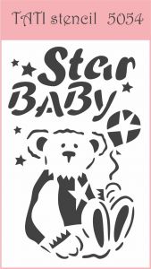 Трафарет "Tati stencil" 5054, Мишка ― Творча майстерня ДекоПарк