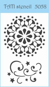 Объёмный трафарет "Tati stencil" 5058, Цветок, центр, орнамент ― Творча майстерня ДекоПарк