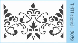 Трафарет "Tati stencil" 5059, вензель, центр, орнамент ― Творча майстерня ДекоПарк