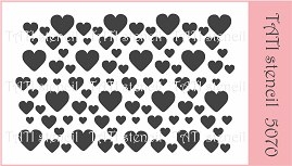 Трафарет "Tati stencil" 5070, фоновый, сердца ― Творча майстерня ДекоПарк