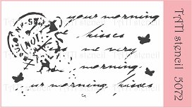 Трафарет "Tati stencil" 5072, Почтовая открытка, письмо, фоновый ― Творча майстерня ДекоПарк