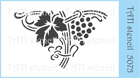 Трафарет "Tati stencil" 5075, Виноградная лоза ― Творча майстерня ДекоПарк