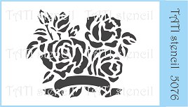 Трафарет "Tati stencil" 5076, цветы, розы ― Творча майстерня ДекоПарк