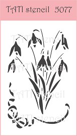 Трафарет "Tati stencil" 5077, цветы, Подснежники ― Творча майстерня ДекоПарк