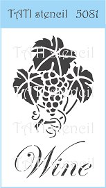 Объёмный трафарет "Tati stencil" 5081, Виноград, Wine /Вино ― Творча майстерня ДекоПарк