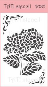 Трафарет "Tati stencil" 5085, Гортензия, цветы ― Творча майстерня ДекоПарк