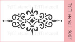 Трафарет "Tati stencil" 5087, вензель, центр ― Творча майстерня ДекоПарк