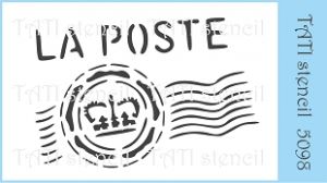 Объёмный трафарет "Tati stencil" 5098, Почтовый штамп, La Posta / Почта ― Творча майстерня ДекоПарк