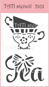 Трафарет "Tati stencil" 5101, кухня, чай ― Творча майстерня ДекоПарк