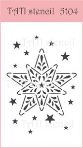 Трафарет "Tati stencil" 5104, Новый год, звезда ― Творча майстерня ДекоПарк