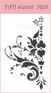 Трафарет "Tati stencil" 5105, Цветочный бордюр ― Творча майстерня ДекоПарк
