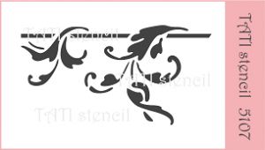 Трафарет "Tati stencil" 5107, бордюр, цветочный декор ― Творча майстерня ДекоПарк