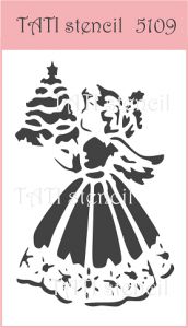 Трафарет "Tati stencil" 5109, Новый год ― Творча майстерня ДекоПарк