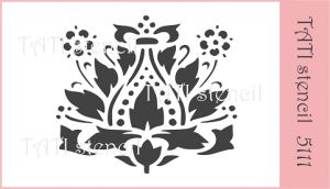 Трафарет "Tati stencil" 5111, Цветочный орнамент ― Творча майстерня ДекоПарк
