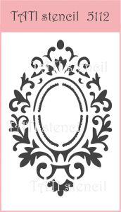 Трафарет "Tati stencil" 5112, Овальная рамочка ― Творча майстерня ДекоПарк
