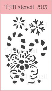 Трафарет "Tati stencil" 5113, Новый год ― Творча майстерня ДекоПарк