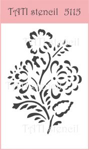 Трафарет "Tati stencil" 5115, цветы ― Творча майстерня ДекоПарк