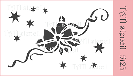 Трафарет "Tati stencil" 5123, Новый год, Бант ― Творча майстерня ДекоПарк