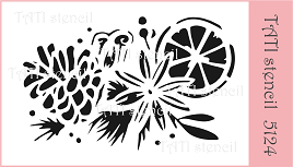 Трафарет "Tati stencil" 5124, Новый год, кухня ― Творча майстерня ДекоПарк