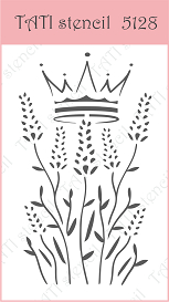 Универсальный трафарет TATI stencil 5128, Корона ― Творча майстерня ДекоПарк