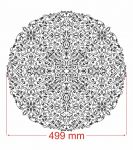 Трафарет "Tati stencil" 0014, 30х30 см, Круглый орнамент на диам. 50 см и угол