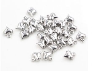 Сердце 3D, цв.: сер., 10х8 мм (scb011) ― Творча майстерня ДекоПарк