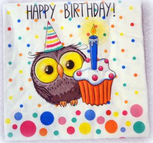 Салфетка Happy Birthday!, 732 ― Творча майстерня ДекоПарк