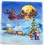 Салфетка 773, Новогодняя, Козаки в небе
