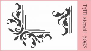 Трафарет "Tati stencil" 5065, углы, бордюры ― Творча майстерня ДекоПарк