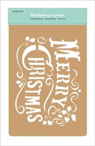 Трафарет “Creative Lab” Merry Christmas, размер: 13х19 см, Новый год, Счастливого Рождества / Marry Christmas ― Творча майстерня ДекоПарк