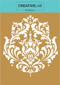 Трафарет “Creative Lab” Дамаск-24, Центр, орнамент, размер: 13х19 см ― Творча майстерня ДекоПарк