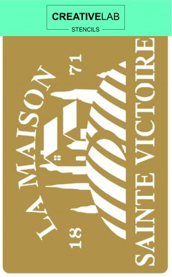 Трафарет многоразовый универсальный (неклейкий), 13х19 см "La Maison..." ― Творча майстерня ДекоПарк