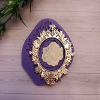 Молд ДП259"Аристократична Рама з Трояндою" 8 см