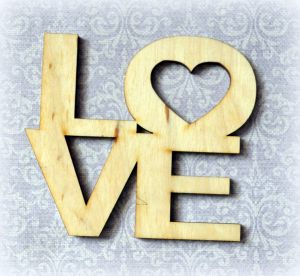 Декор 149, LOVE, фан. 4мм, 77х70мм ― Творча майстерня ДекоПарк