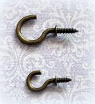 Крючок 1С, цв. бр., 21*9мм