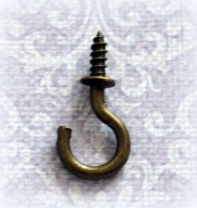 Крючок 1С, цв. бр., 21*9мм ― Творча майстерня ДекоПарк