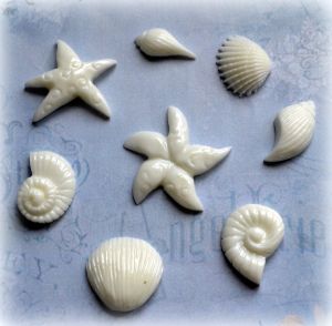 Морской набор, 8 шт,  по 34-15 мм, мод. пластик ― Творча майстерня ДекоПарк