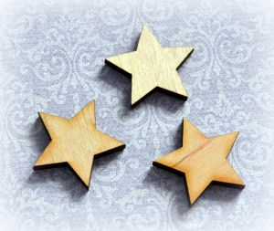 Декор 113Б, Звездочка 3 см, фанера 4 мм ― Творча майстерня ДекоПарк