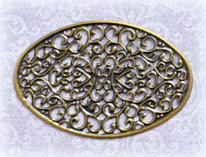 Филигрань 168, Овал ажурный, цв. бр., 55х37мм ― Творча майстерня ДекоПарк