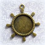 Филигрань-сеттинг 1017, цв. бр., 60х53мм,  серединка 30мм