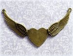 Сердце с крыльями, металл, 90х60см, цв. бр. (scb241)
