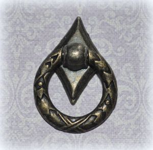 Ручка 079 с кольцом, цвет: бронза, 43х21 мм ― Творча майстерня ДекоПарк