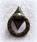 Ручка 079 с кольцом, цвет: бронза, 43х21 мм