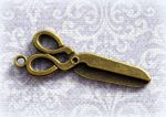 Ножницы портного, метал. подвеска, цв. сер., 42х15мм, (scb254)