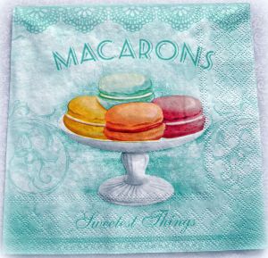 Салфетка 896, Macarons, мятный фон ― Творча майстерня ДекоПарк