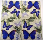 Салфетка 703, "Синяя бабочка", 33*33 см, 18,5 г/м2, Ambiente 