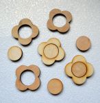 Декор 080,  Цветок + круг-серединка, фан. 4 мм, 8*4,2см 