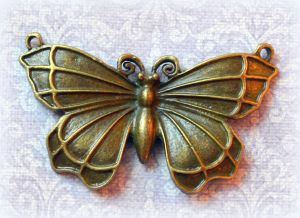 Подвеска (scb269) Бабочка, цв. бр., 57х31мм ― Творча майстерня ДекоПарк